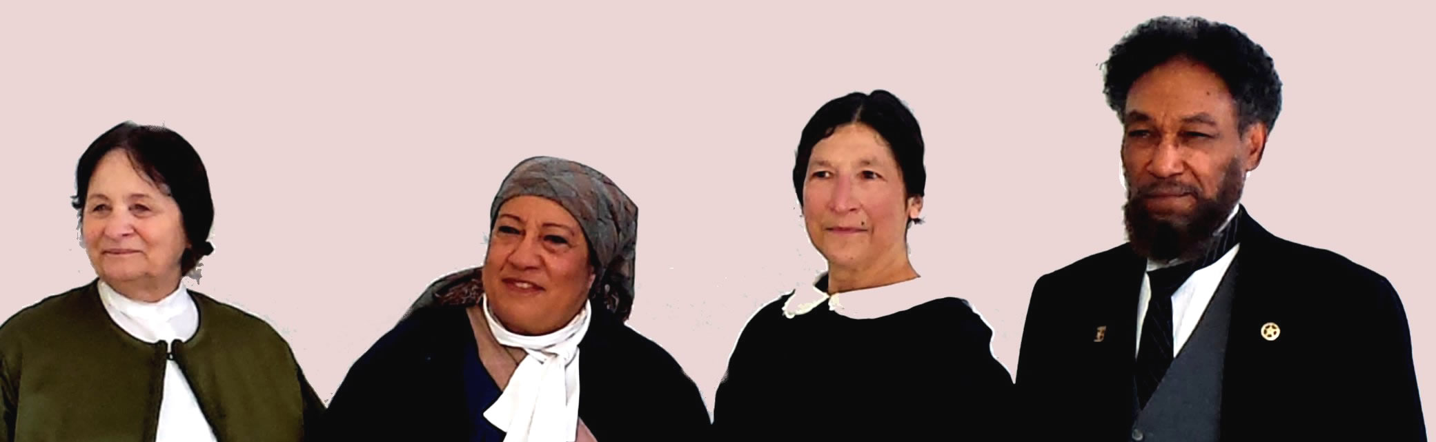 Chautauqua header 4 scholars in period costume