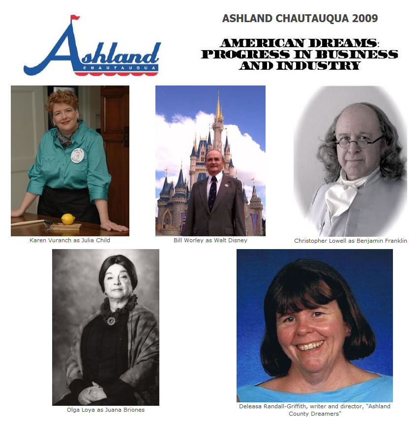 Chautauqua 2003 graphic with the theme American Dreams