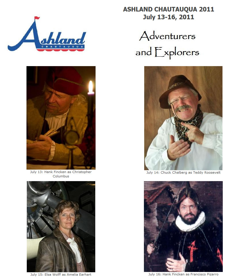 Chautauqua 201 graphic with the theme Advnturers and Explorers